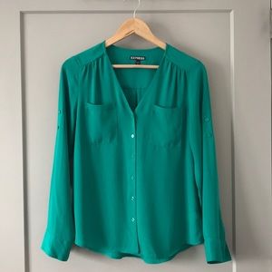 Express green blouse